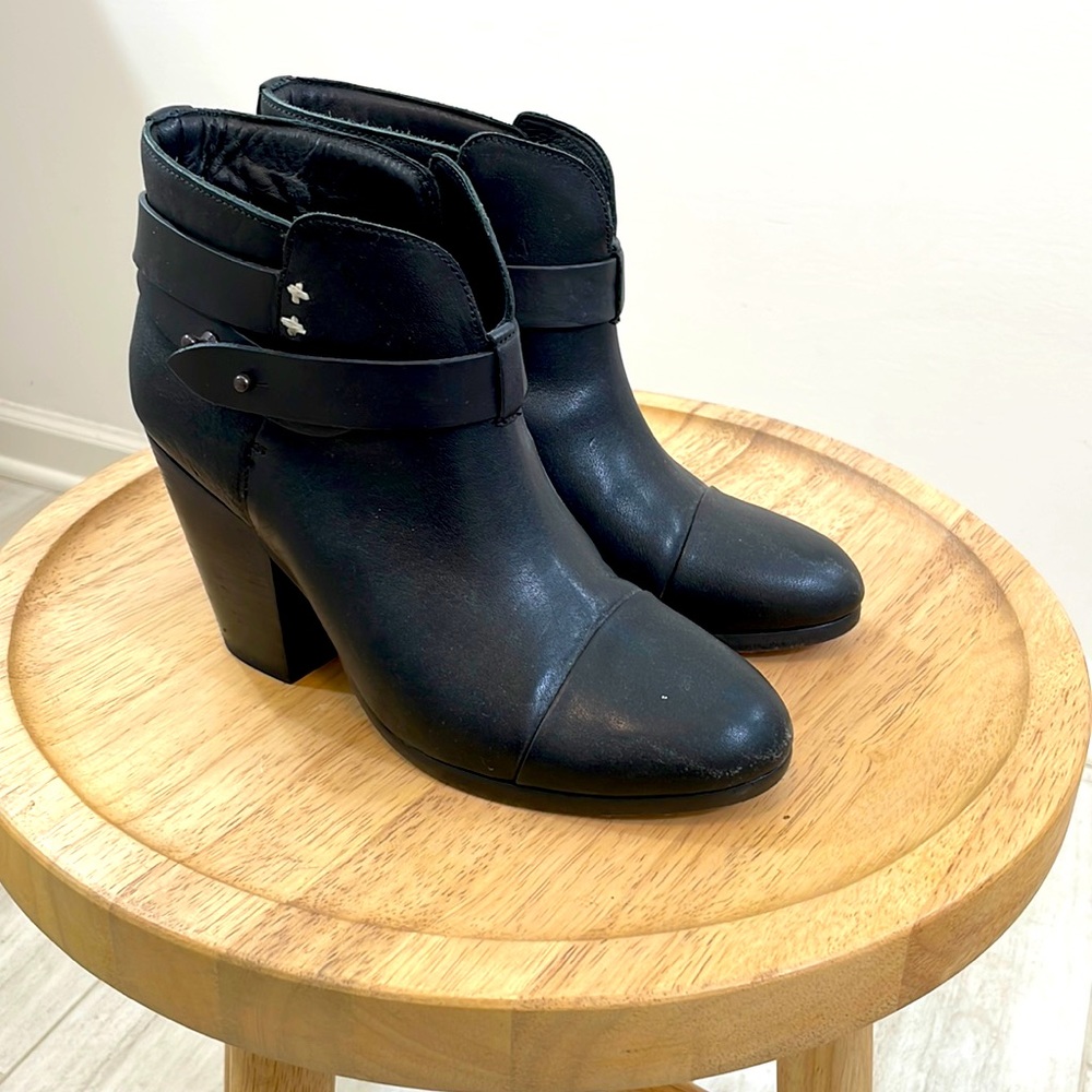 Rag & bone heeled black leather booties. Womens size 38. Barely worn.